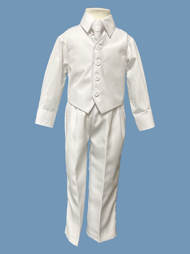 Boys White Vest Set (102)-Boys-6M-Chacho’s Kids