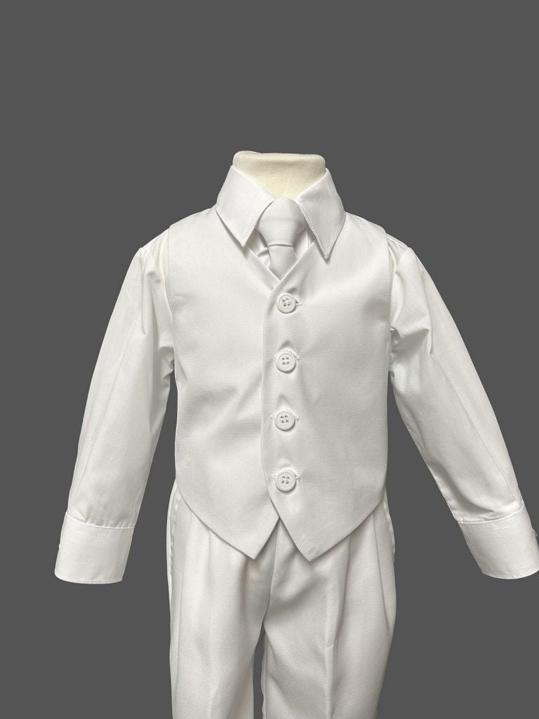 Boys White Vest Set (102)-Boys-Chacho’s Kids
