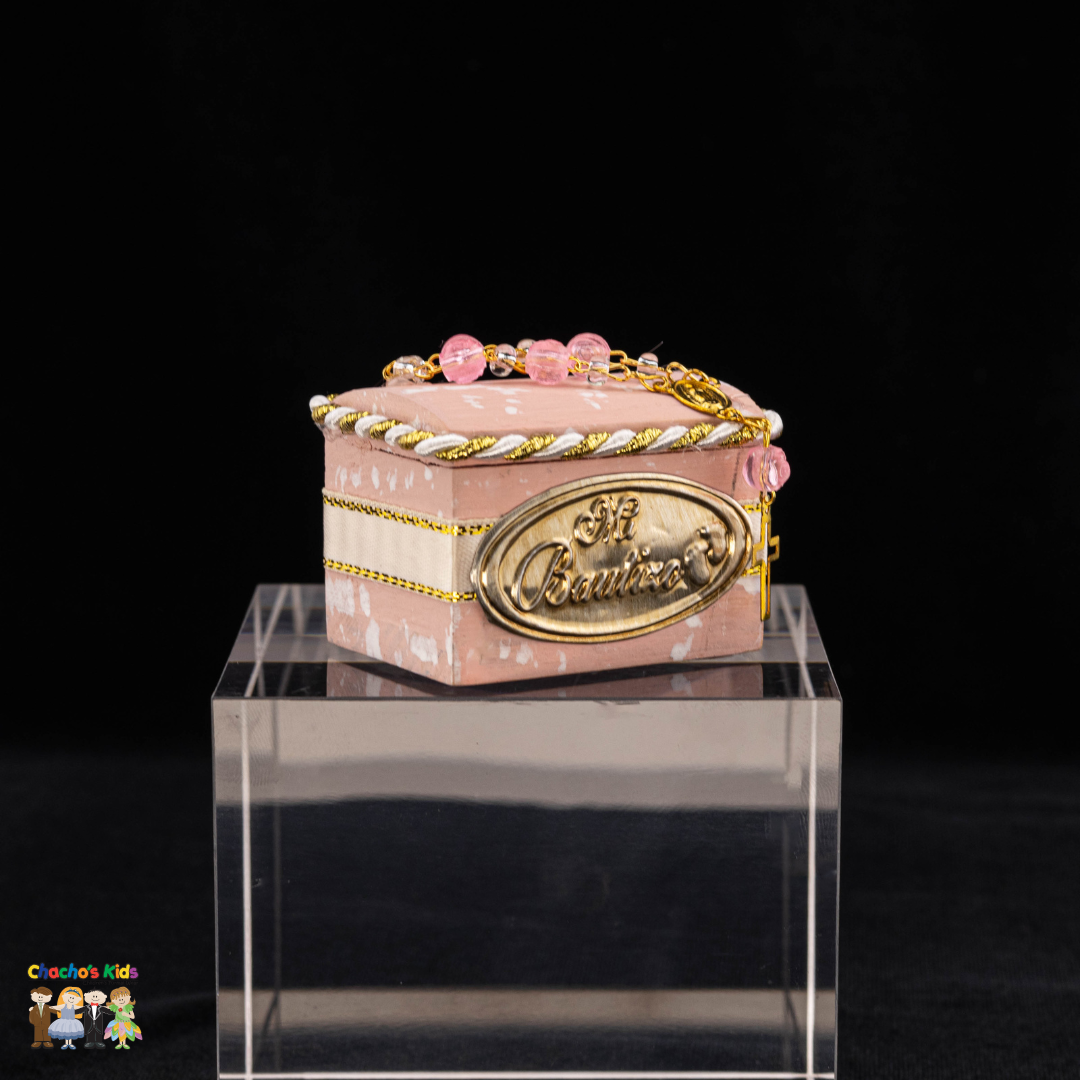 Baptism Favors-Christening Favors-Girls Baptism Rosary Wood Boxes (One Dozen) -(Mi Bautizo)-Girls-Chacho's Kids