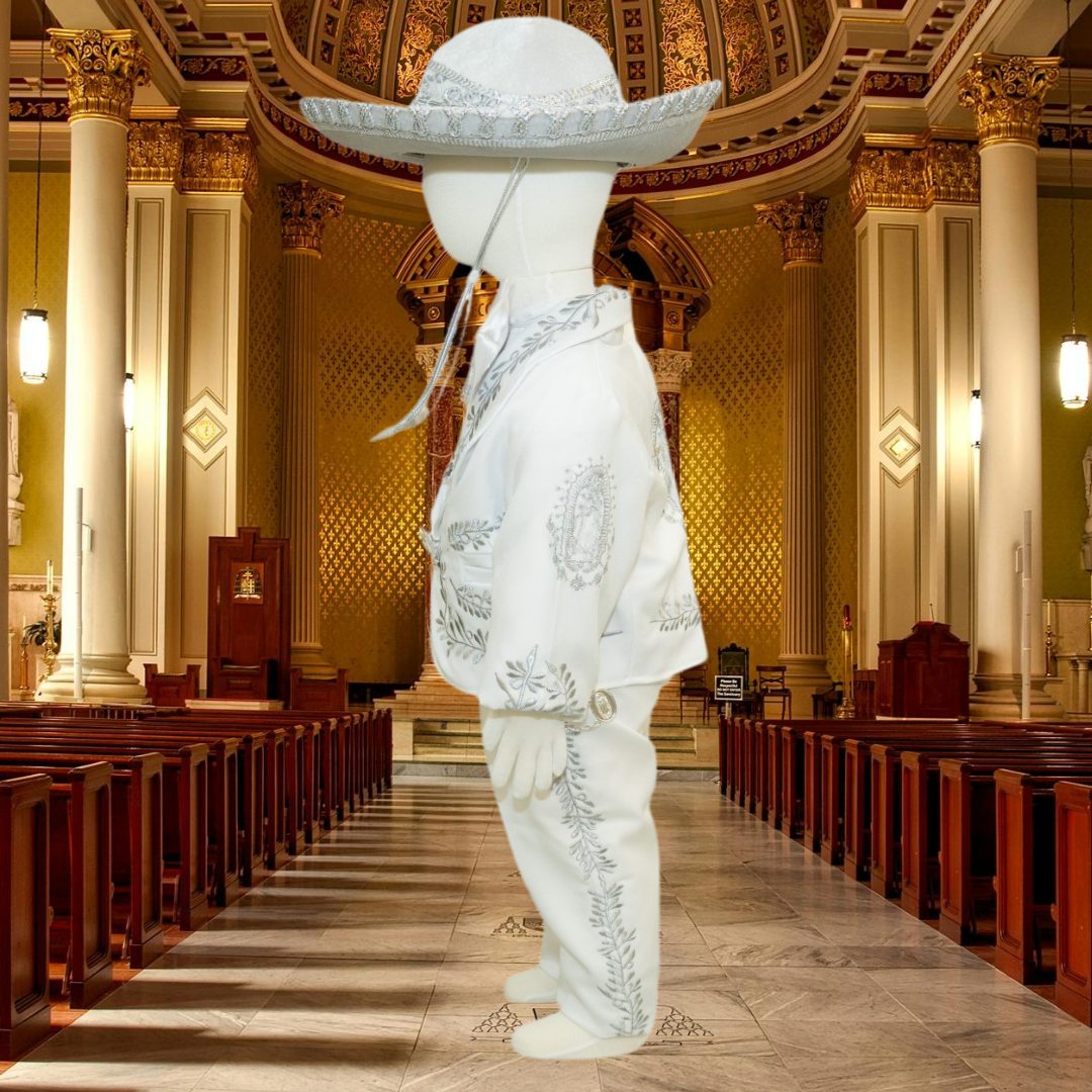Charro Baptism (6-Piece) (White/Virgin/Silver)-Boys-Chacho's Kids