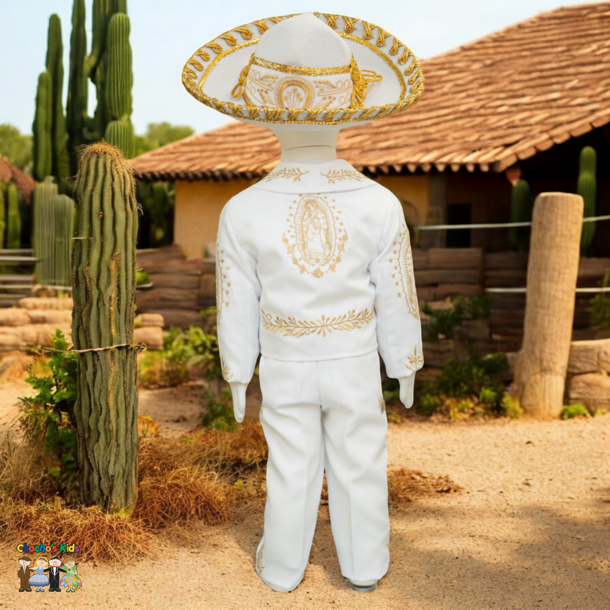 Charro Baptism (6-Piece) (White/Virgin/Gold)-Boys-Chacho's Kids