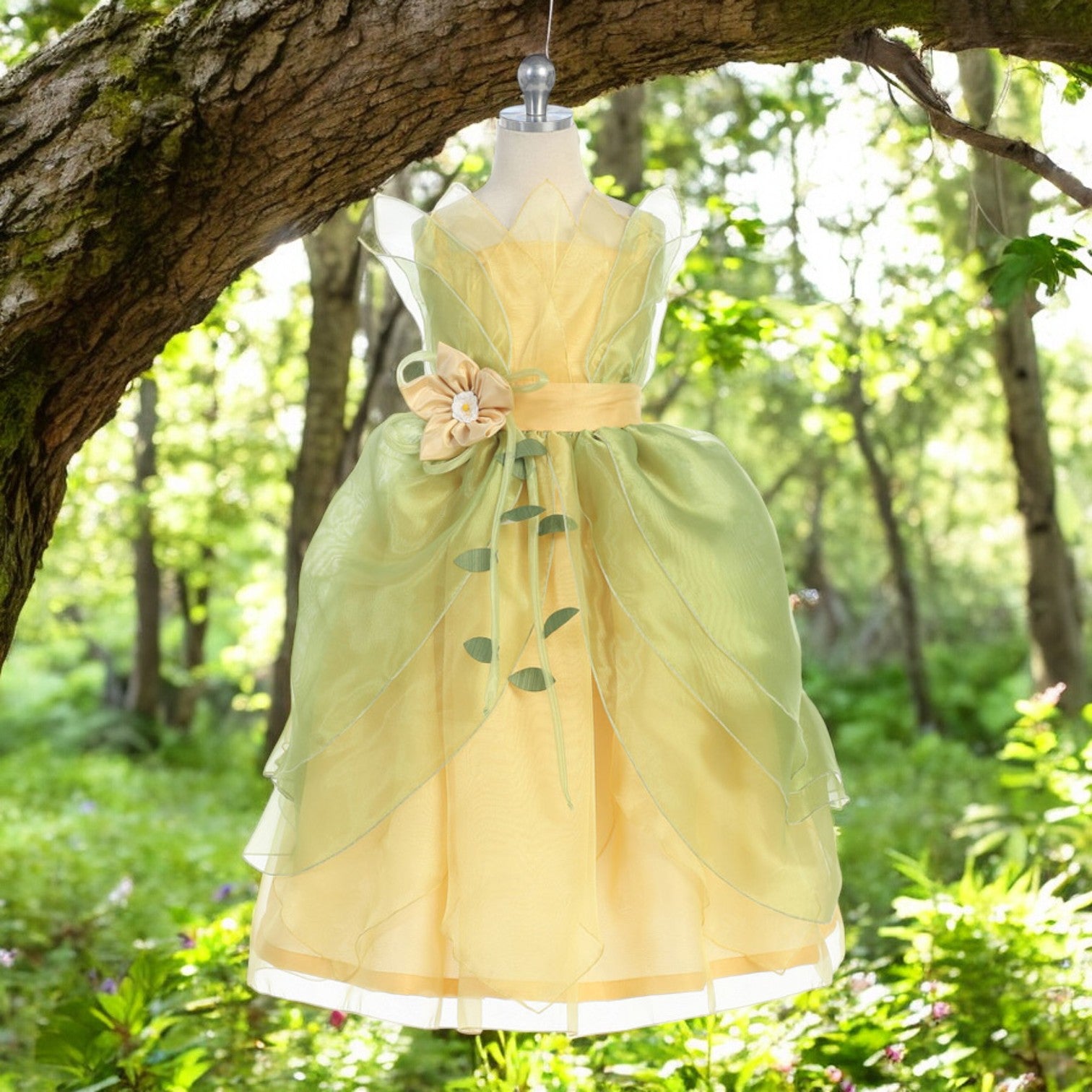 Baby Yellow & Green Princess Dress 18M Baby Yellow & Green Princess Dress 18M