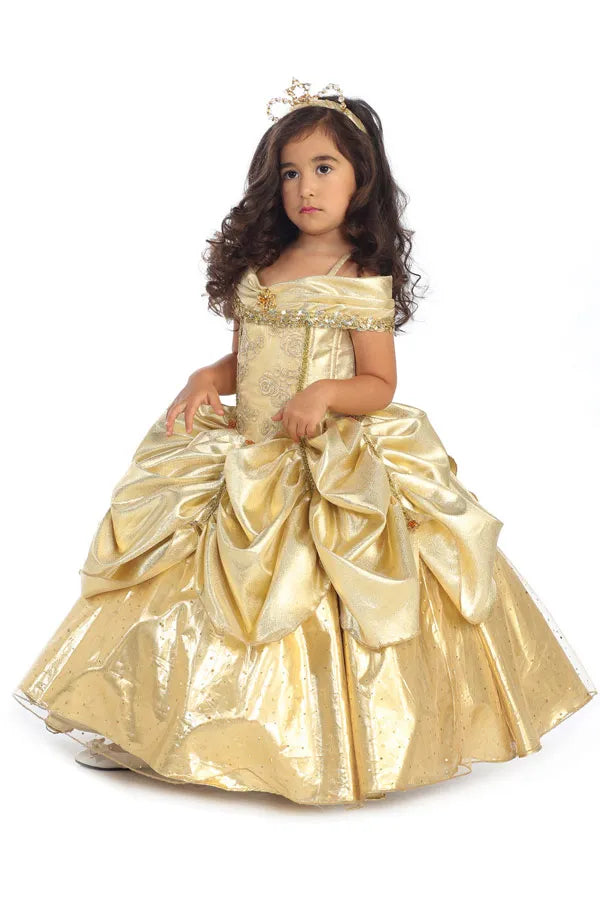 Gala Gold Princess Dress (1220)-Girls-Chacho's Kids