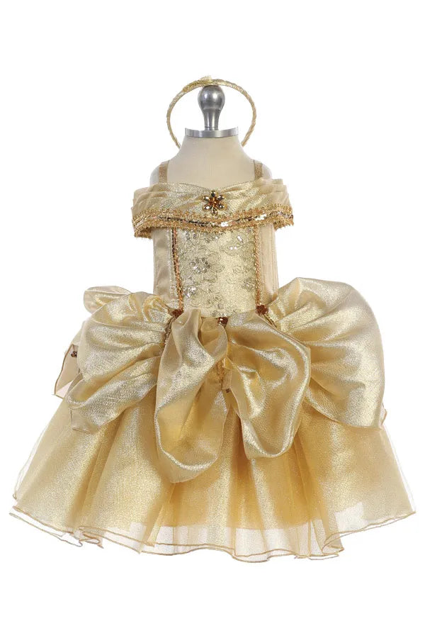 Gala Gold Princess Dress (1220)-Girls-Chacho's Kids