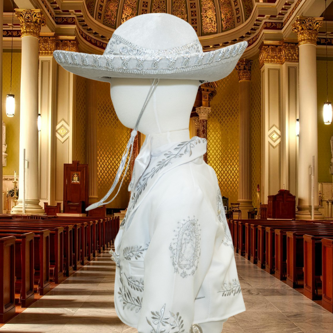 Charro Baptism (6-Piece) (White/Virgin/Silver)-Boys-Chacho's Kids