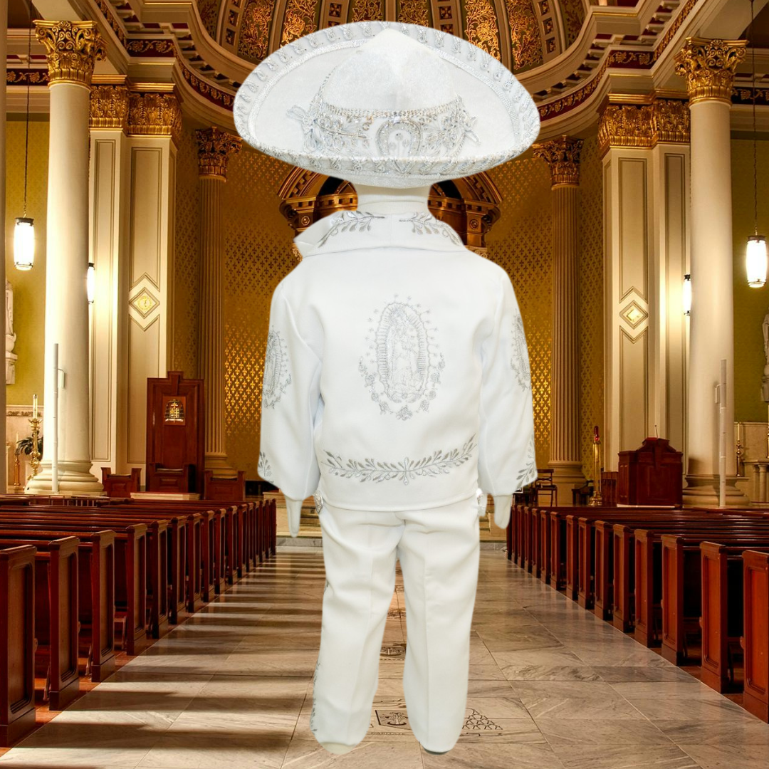 Charro Baptism (6-Piece) (White/Virgin/Silver)-Boys-Chacho's Kids