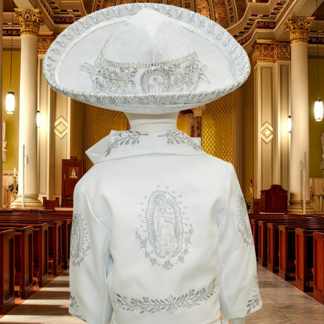 Charro Baptism (6-Piece) (White/Virgin/Silver)-Boys-Chacho's Kids
