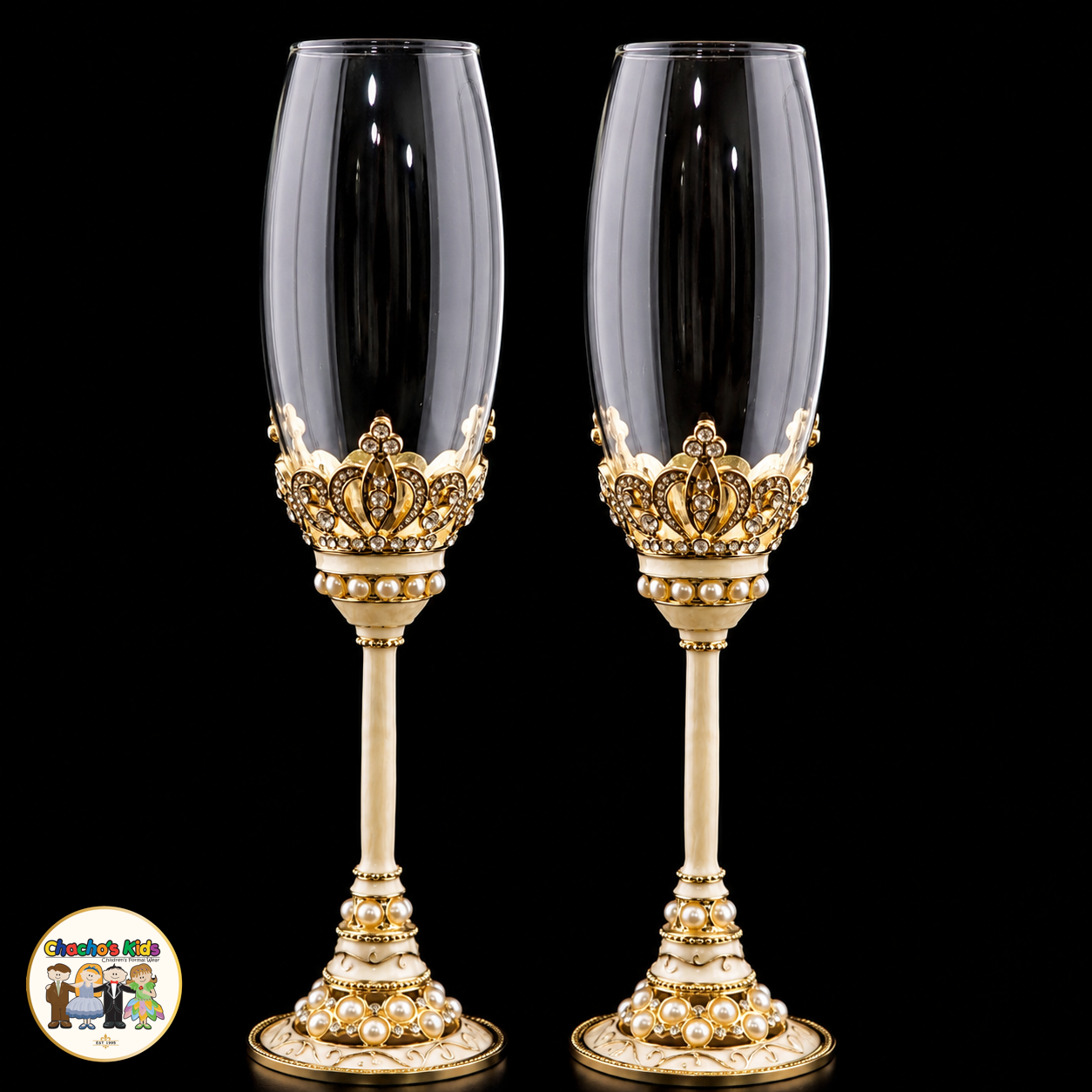 Wedding Flutes Set-Gold-803
