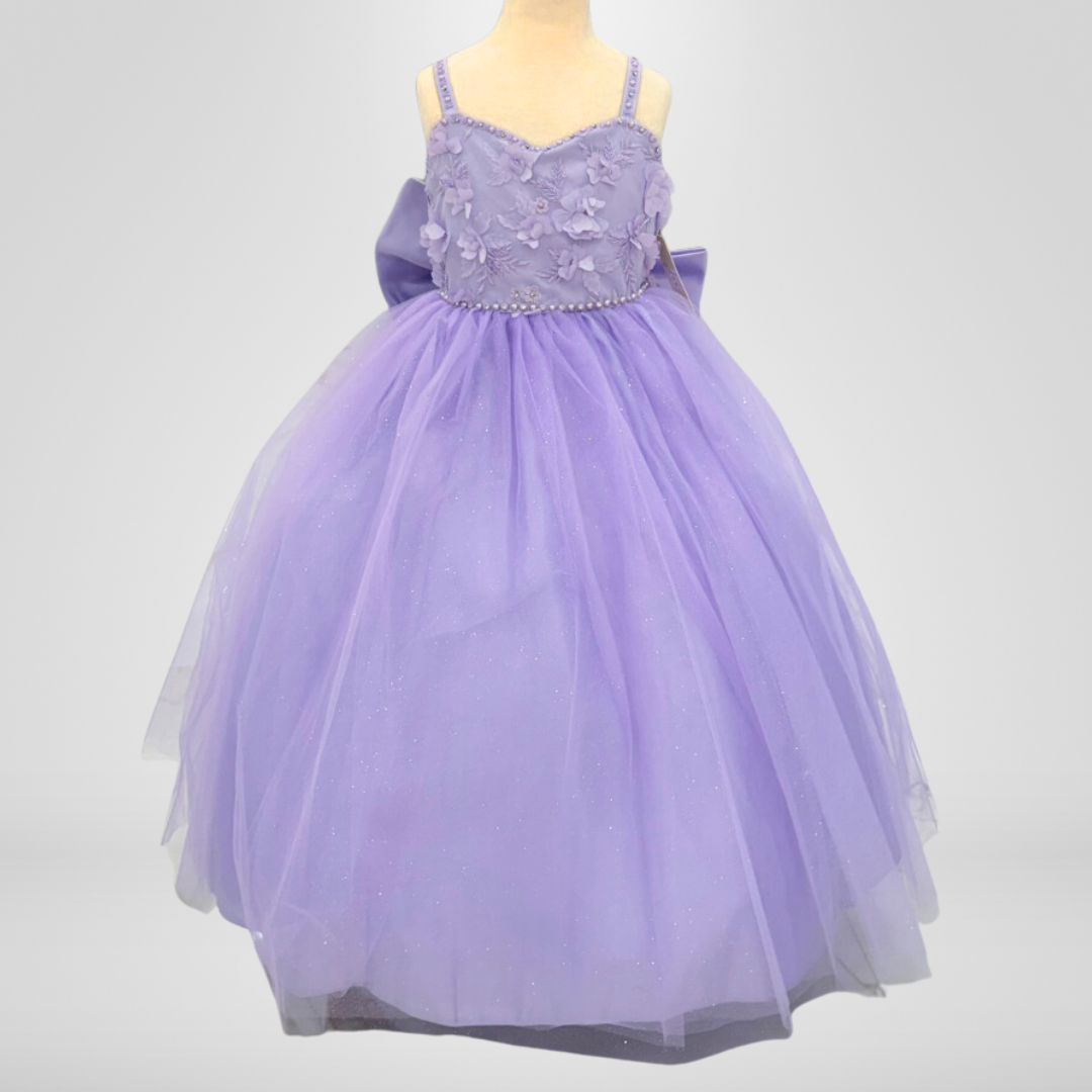 Ball Gown Dress (9014)-Girls-Lilac-2-Chacho's Kids