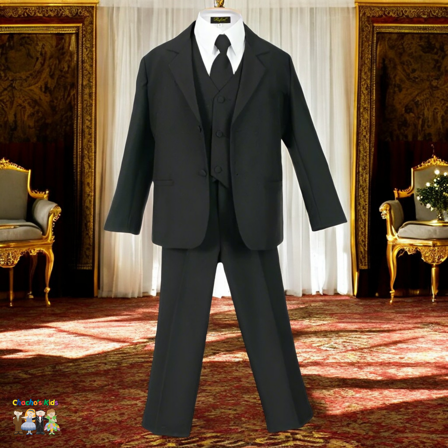 Classic Suit (Rafael BY013)-Boys-Black-S-Chacho's Kids
