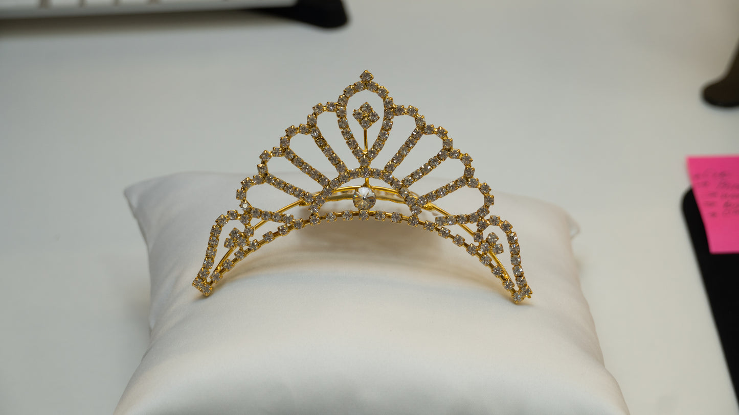 Girls Princess Tiara (TR-710)-Girls-Gold-Chacho's Kids