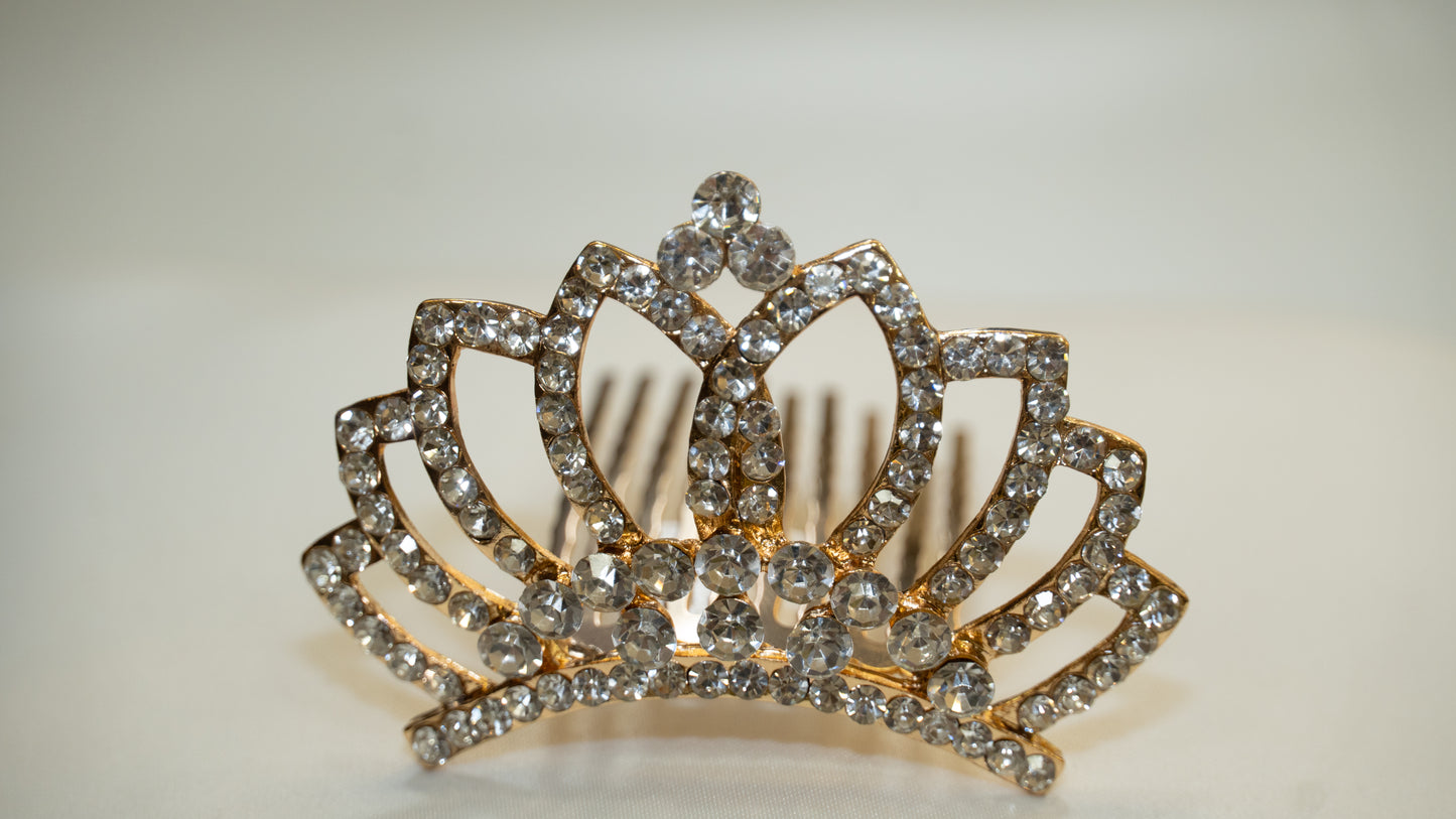 Girls Princess Tiara (TR-735)-Girls-Gold-Chacho's Kids