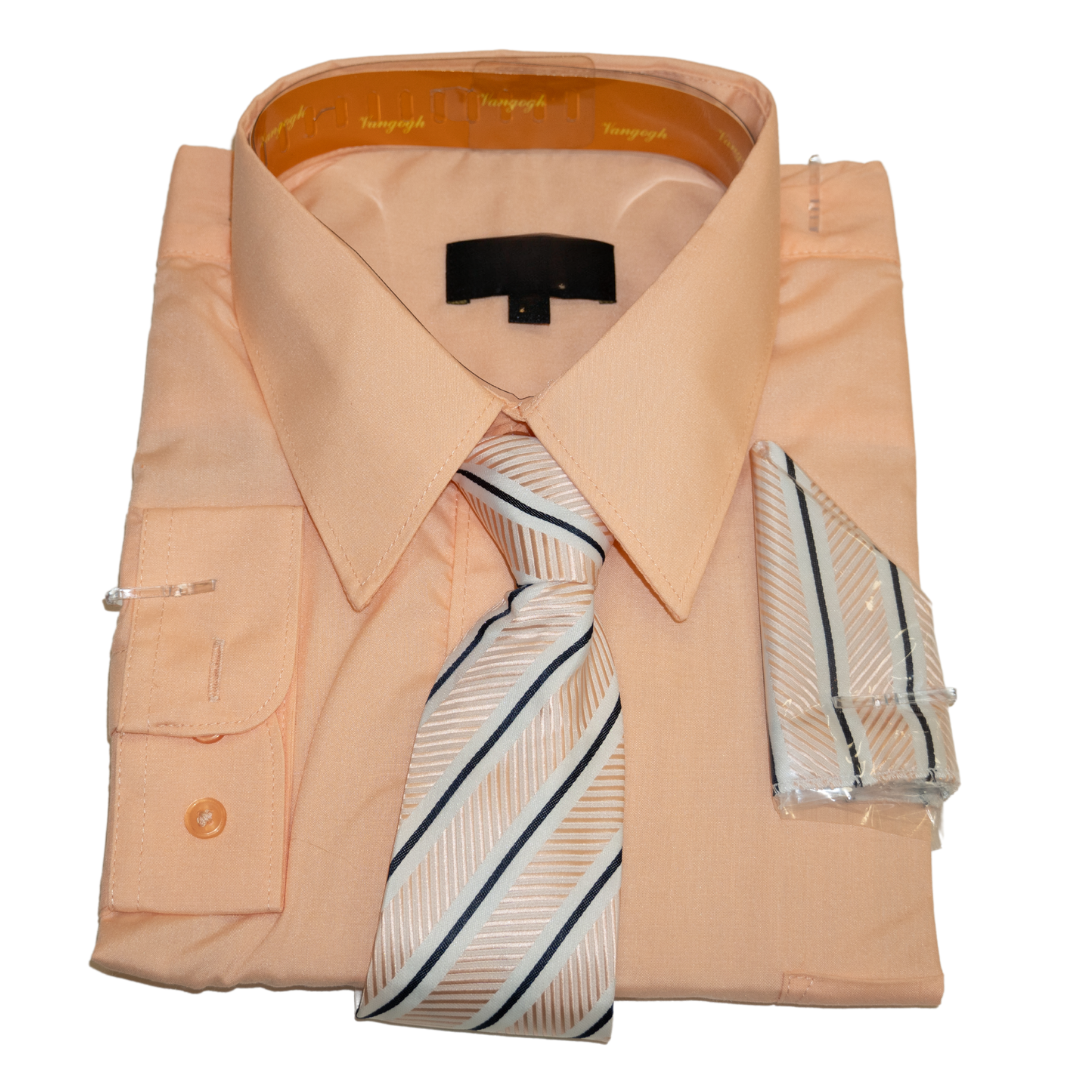 Peach-VB-Boys-12M-Dress Shirts-Chacho’s Kids