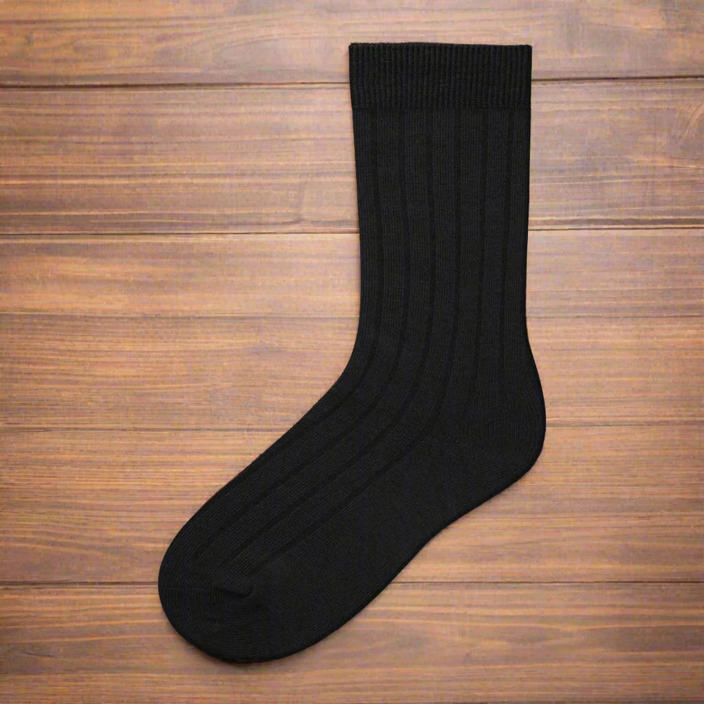 Mens/Teens Black Dress Socks (1008)-Boys-10-13-Chacho’s Kids