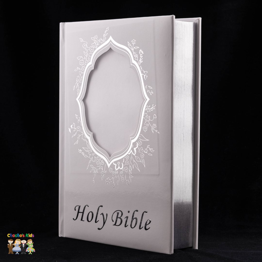 English Large Holy Bible-Silver-Chacho's Kids
