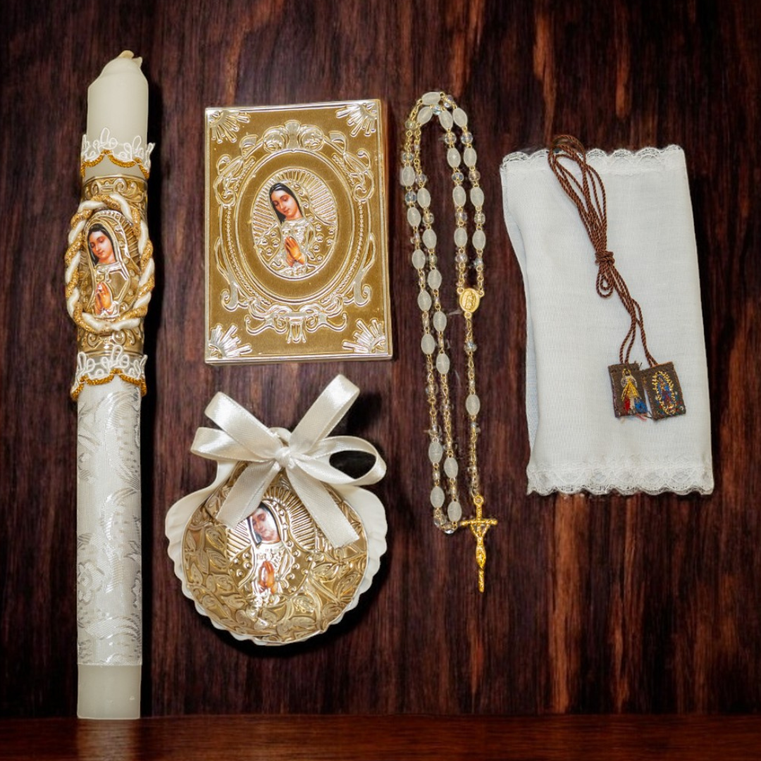 6 Piece Baptism Candle Set (Spanish)-Boys Girls-Chacho's Kids
