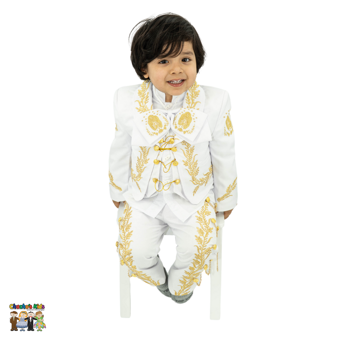 Charro Baptism (7-Piece) (White/Virgin/Gold)