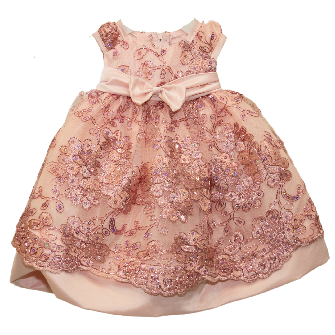 Baby Party / Flower Girl Dress (B191)-Girls-Blush-6M-Chacho's-Kids