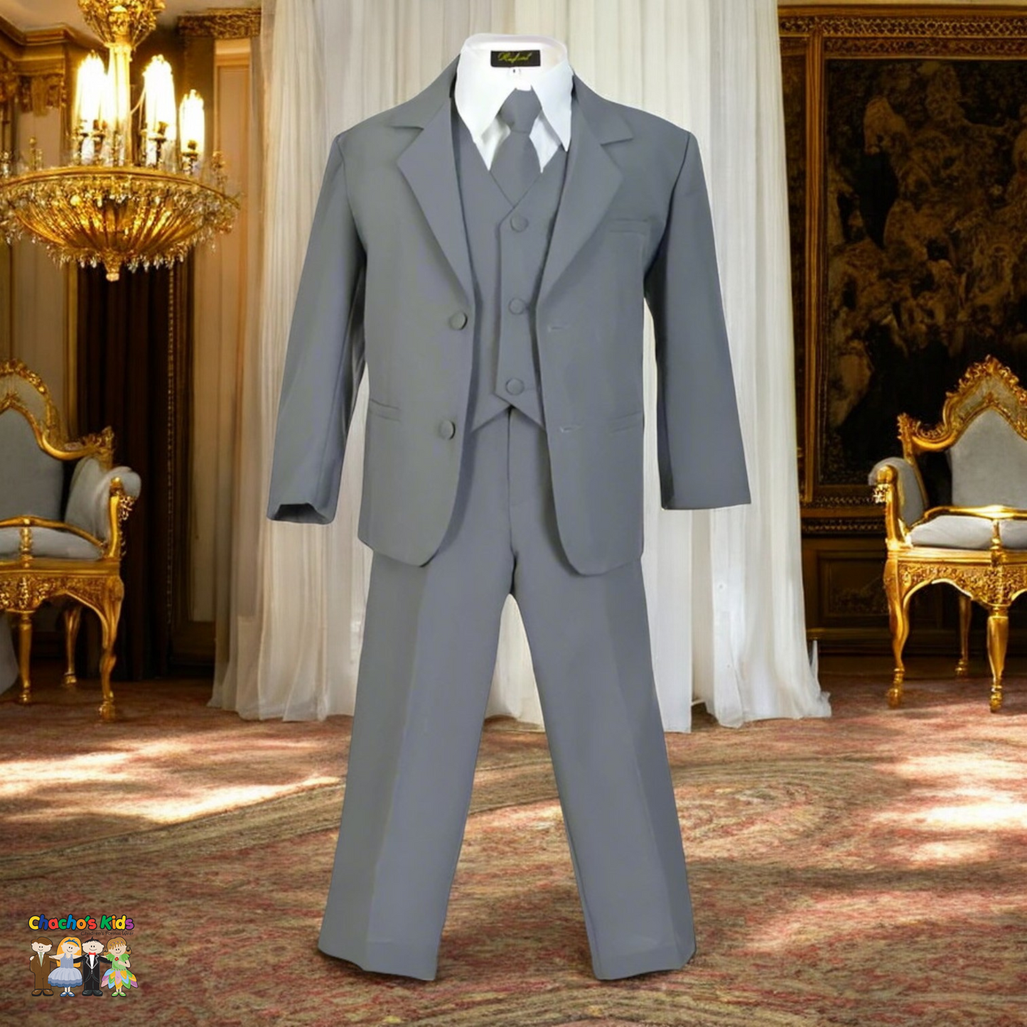 Classic Suit (Rafael BY013)-Boys-Gray-S-Chacho's Kids