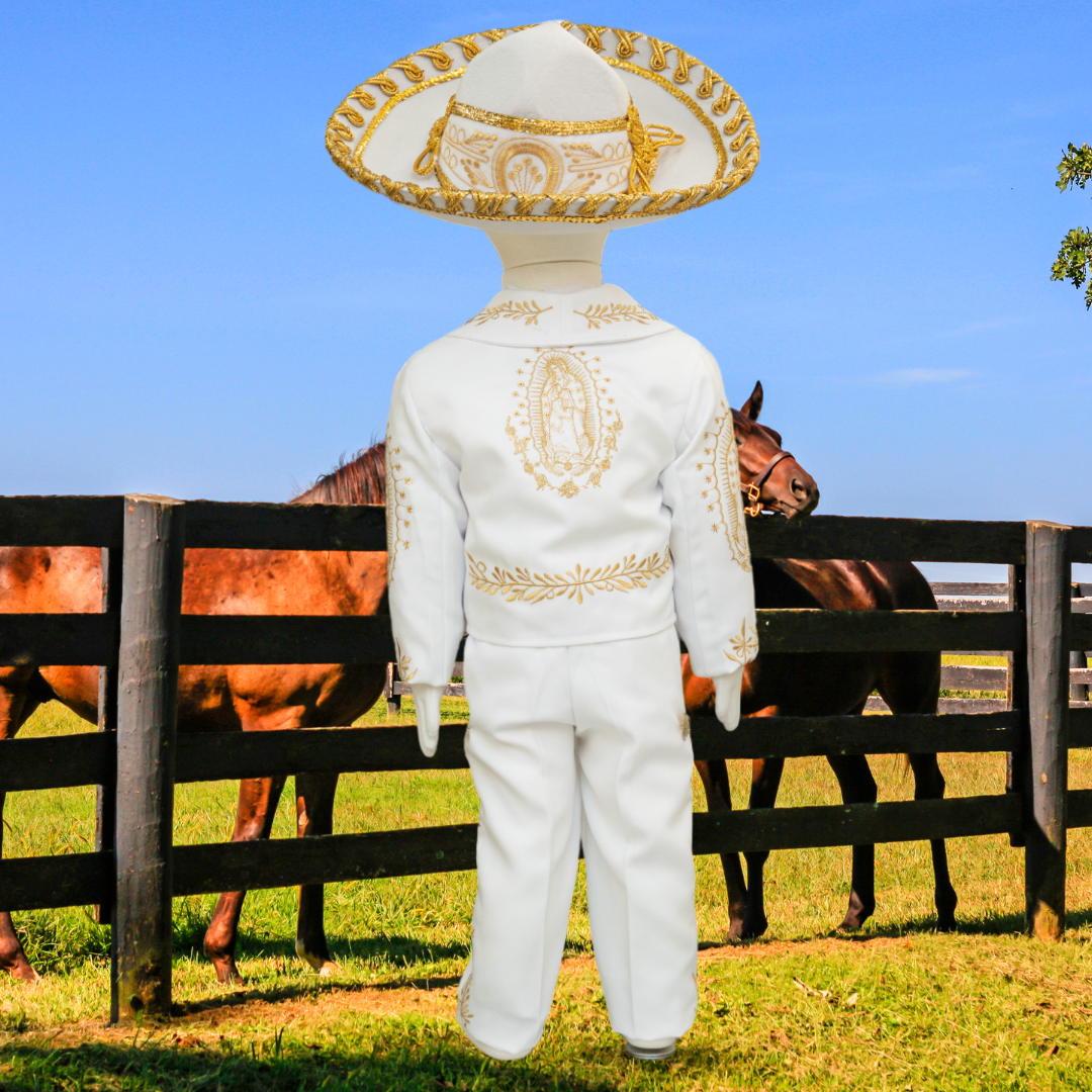 Charro Baptism (6-Piece) (White/Virgin/Gold)-Boys-Chacho's Kids