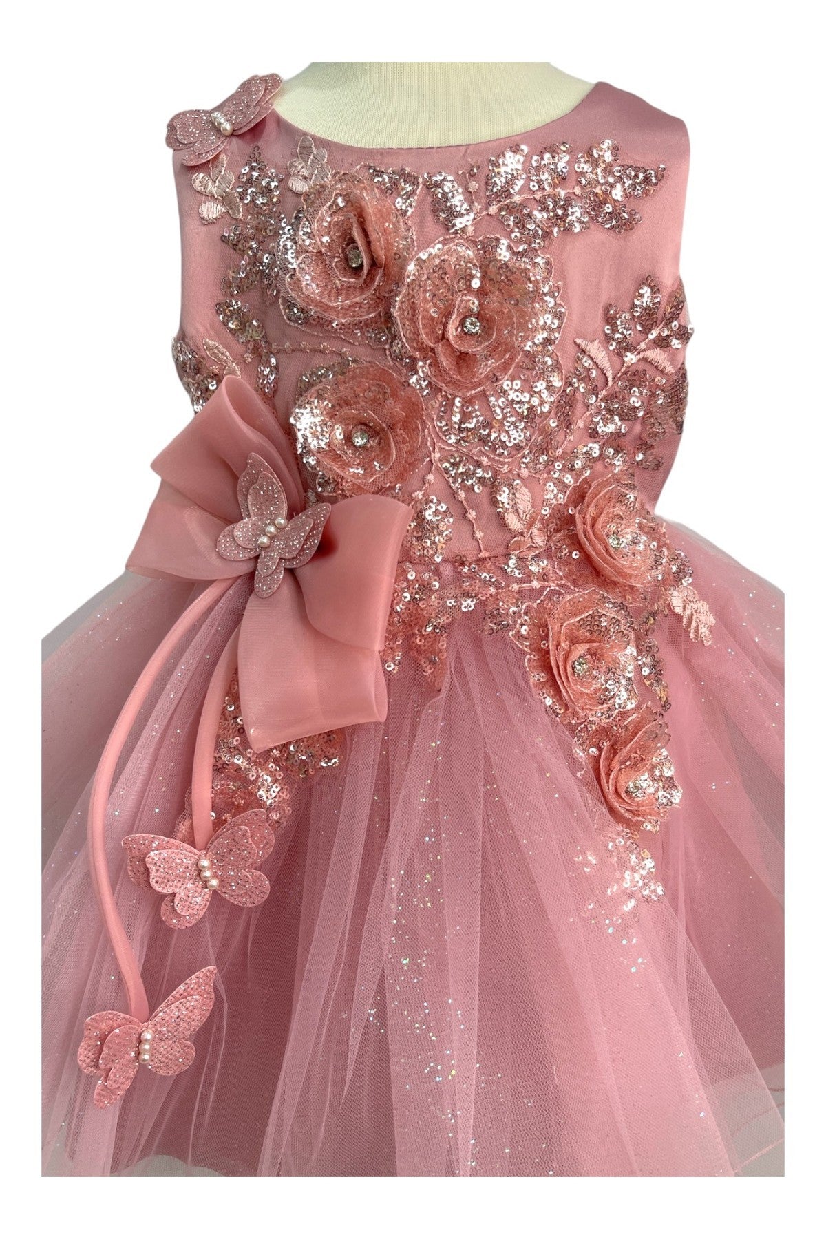 Baby Party / Flower Girl Dress (9166B)-Girls-Chacho's-Kids