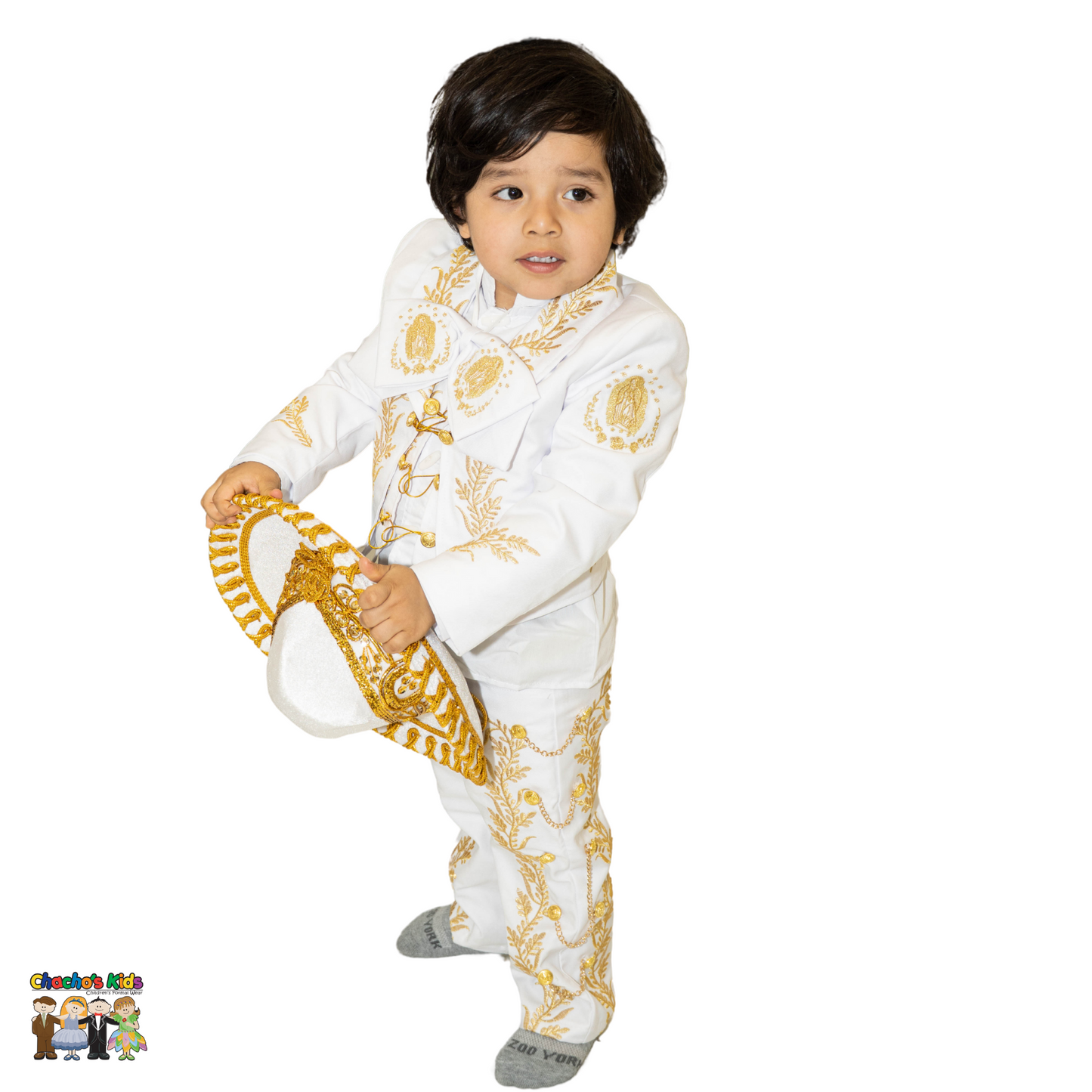 Charro Baptism (7-Piece) (White/Virgin/Gold)