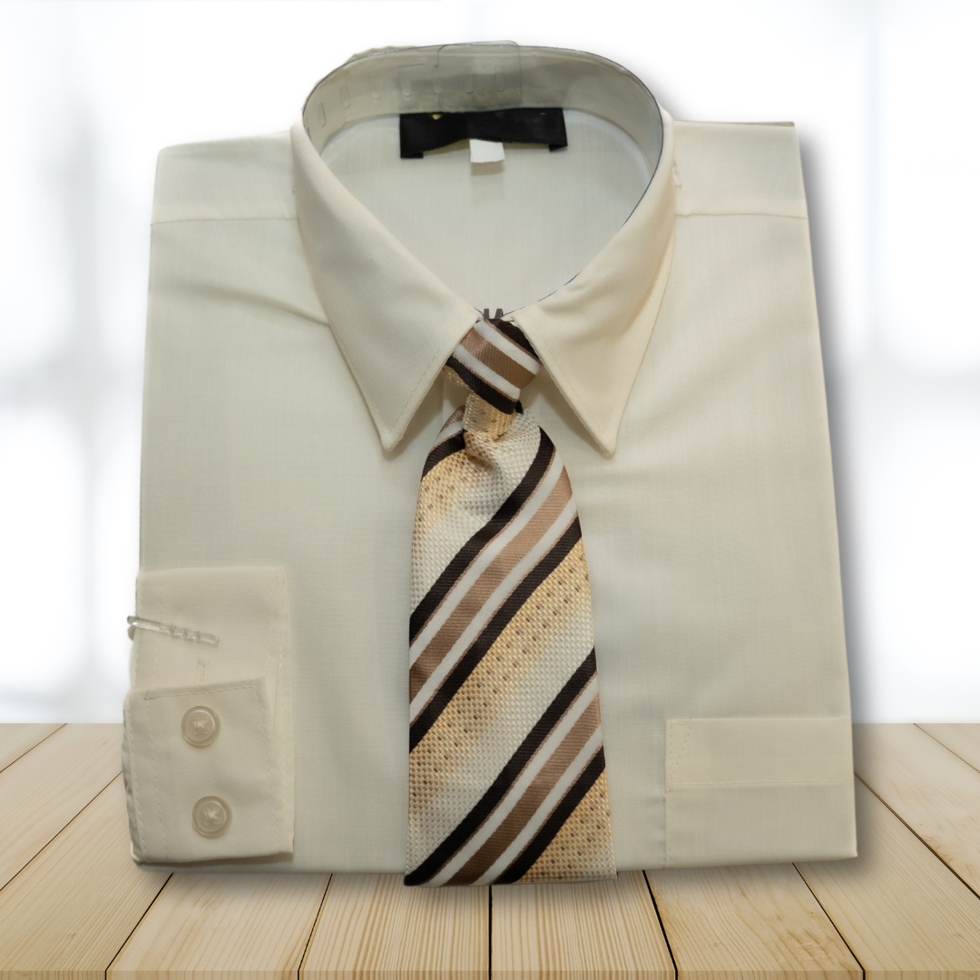 Ivory-B-Boys-2T-Dress Shirts-Chacho’s Kids