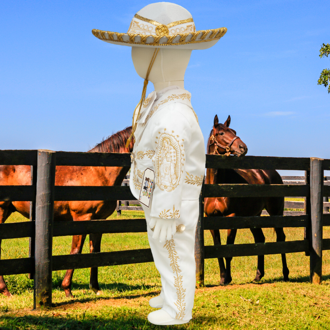 Charro Baptism (6-Piece) (White/Virgin/Gold)-Boys-Chacho's Kids