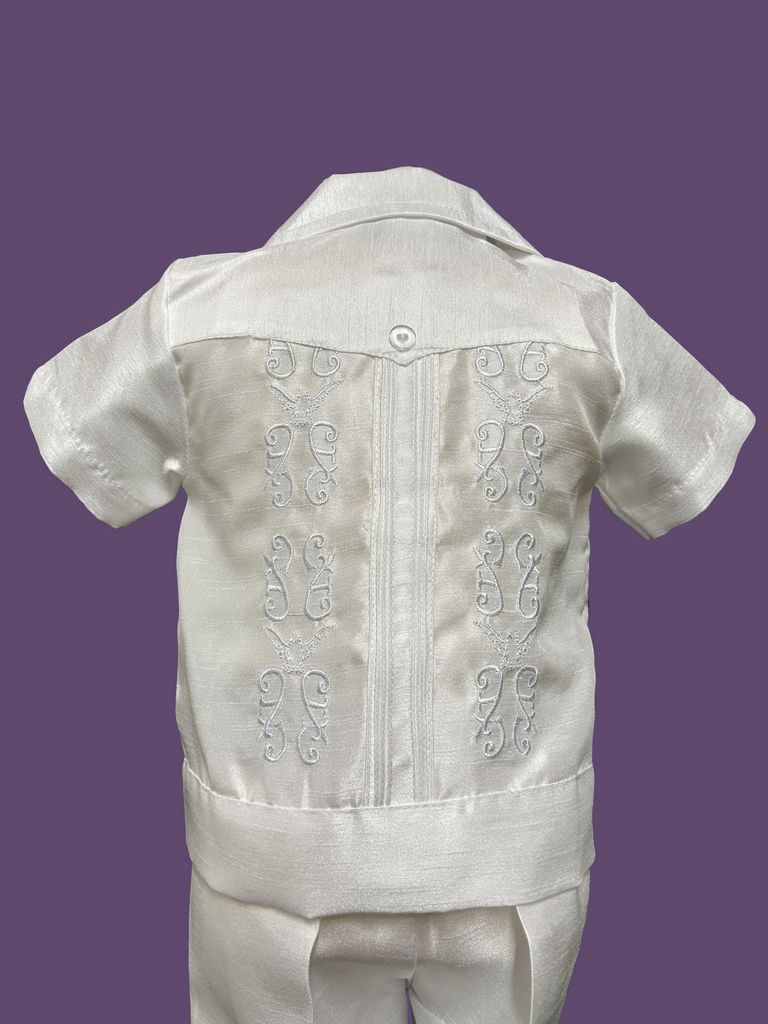 Boys Guayabera Baptism Outfit (442)-Boys-Chacho’s Kids
