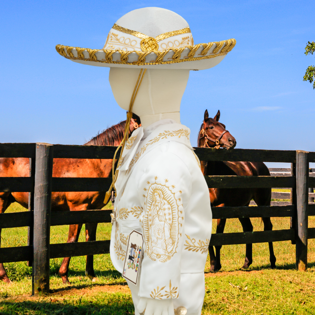 Charro Baptism (6-Piece) (White/Virgin/Gold)-Boys-Chacho's Kids