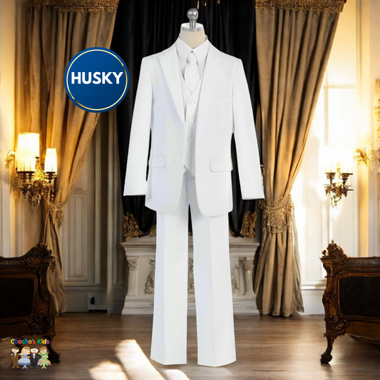 Classic Suit White (BJ4005-Husky)-Boys-Chacho's Kids
