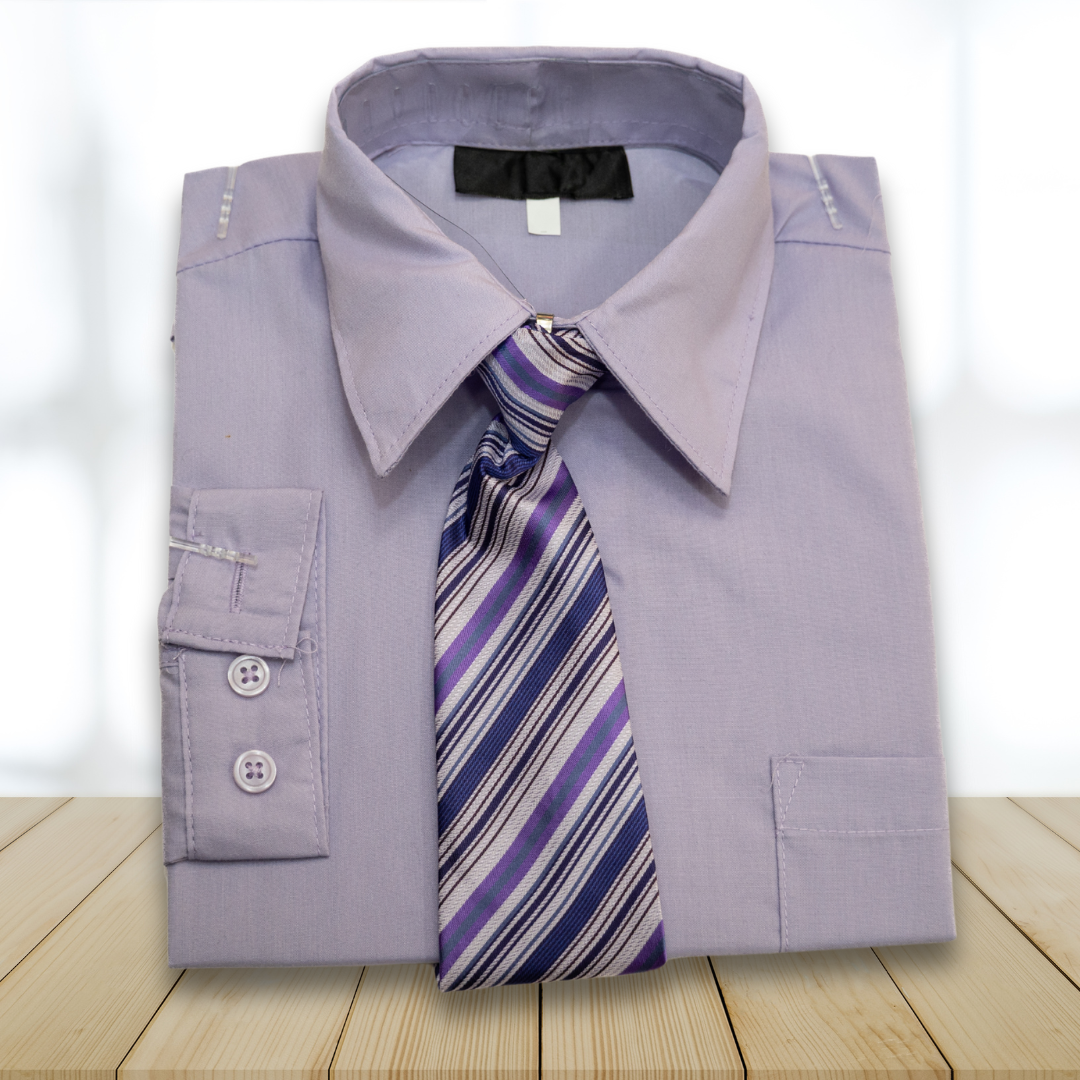 Lilac-B-Boys-2T-Dress Shirts-Chacho’s Kids
