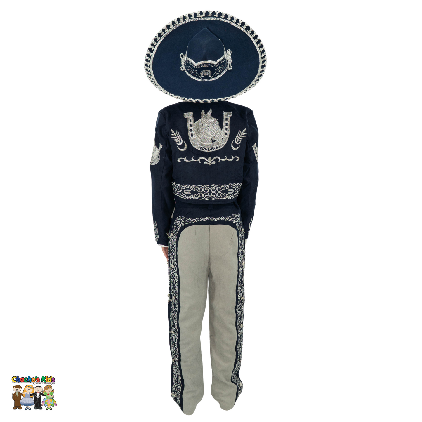 Charro Suit (6-Piece) Navy/Gray