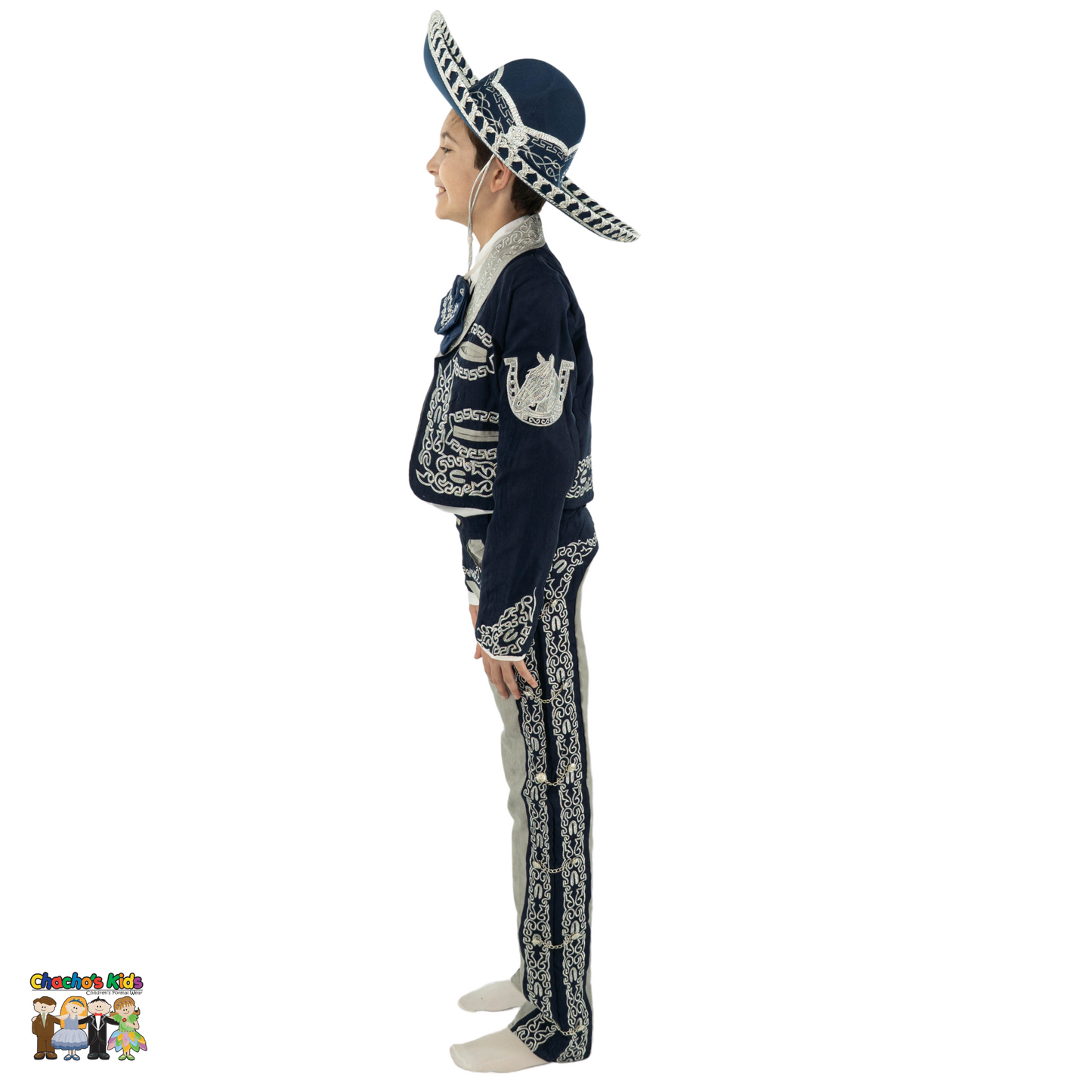 Charro Suit (6-Piece) Navy/Gray