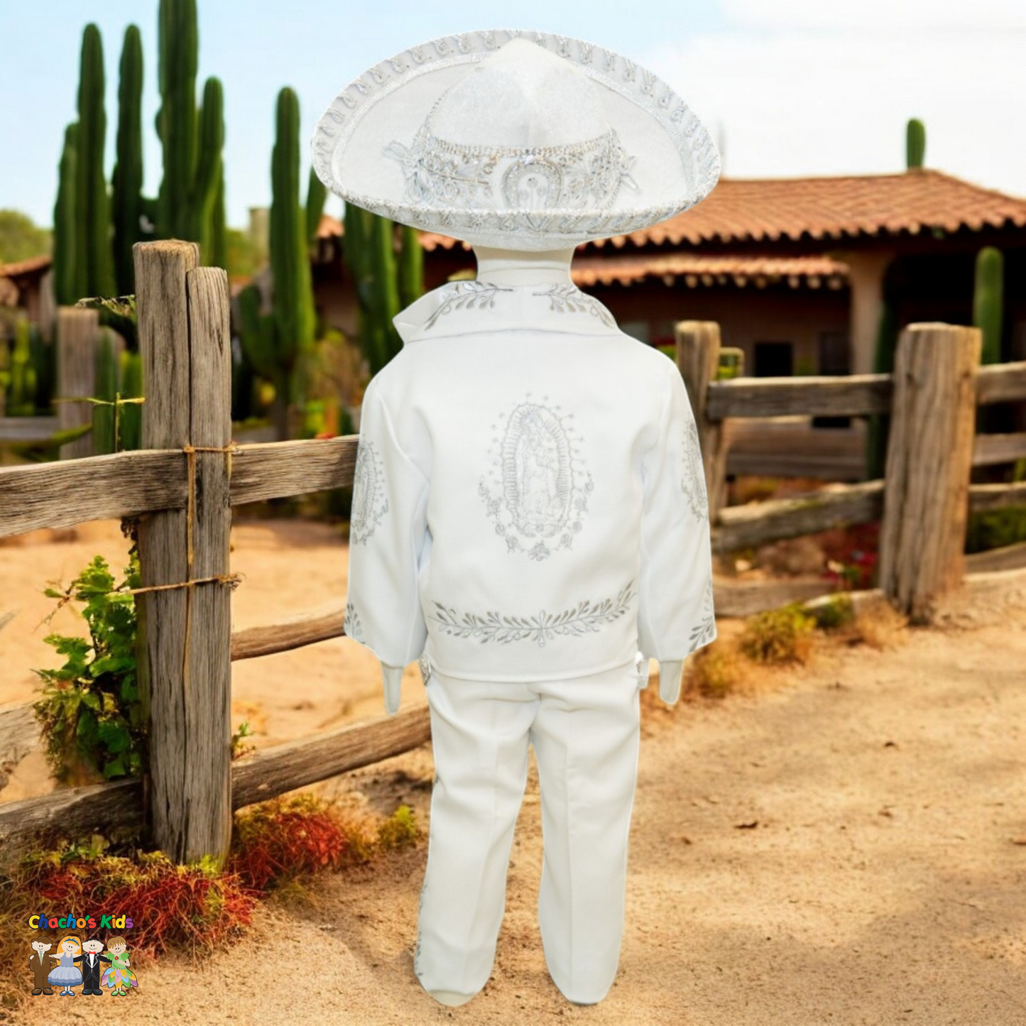 Charro Baptism (6-Piece) (White/Virgin/Silver)-Boys-Chacho's Kids