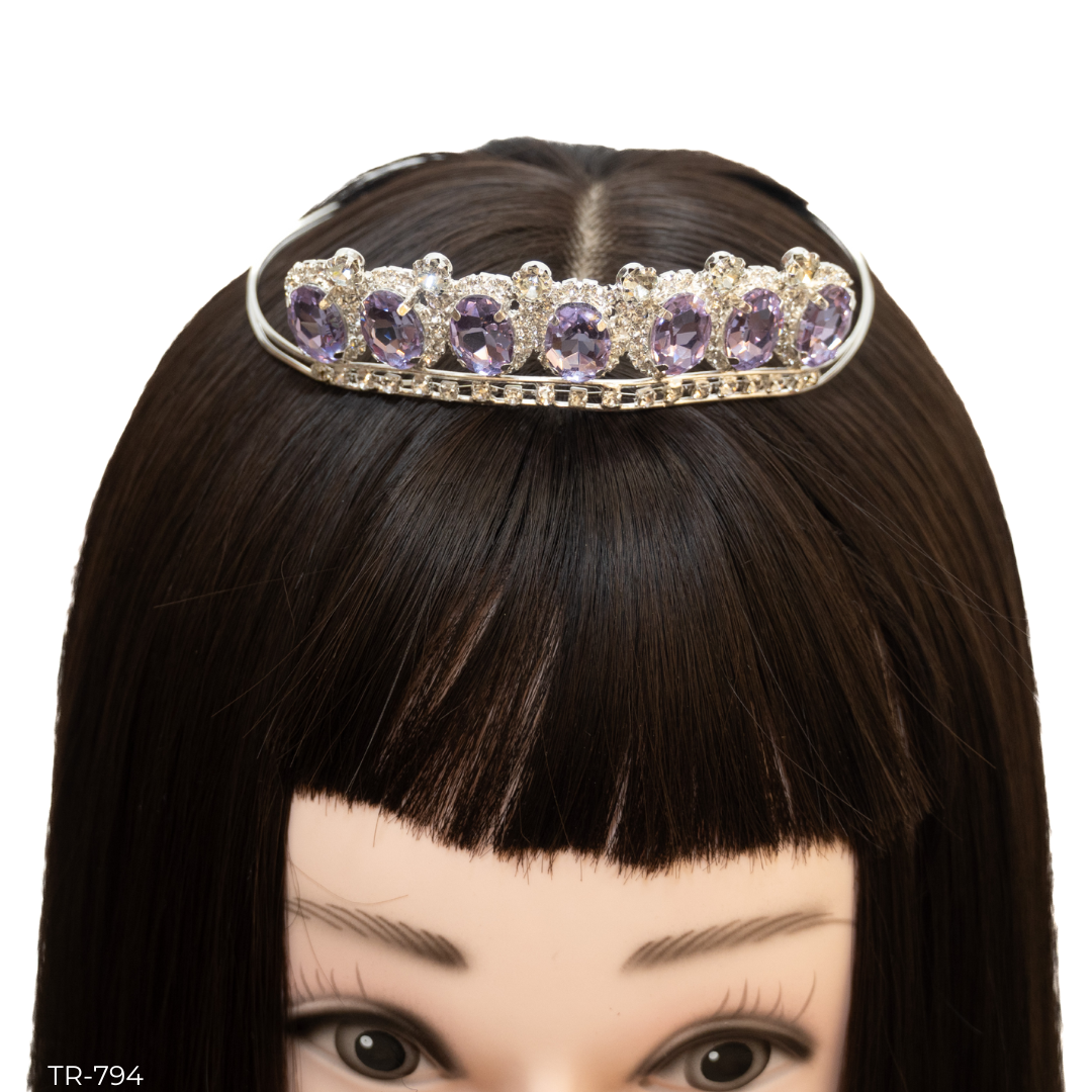 Girls Princess Tiara (TR-794)-Girls-Lilac/Silver-Chacho's Kids