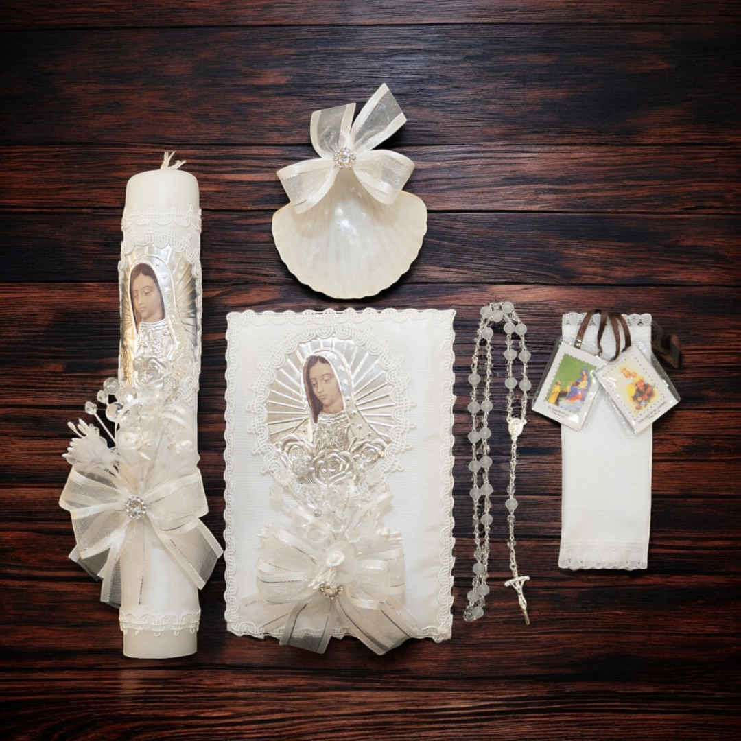 6 Piece Baptism Candle Set (Spanish)-Girls-Chacho's Kids
