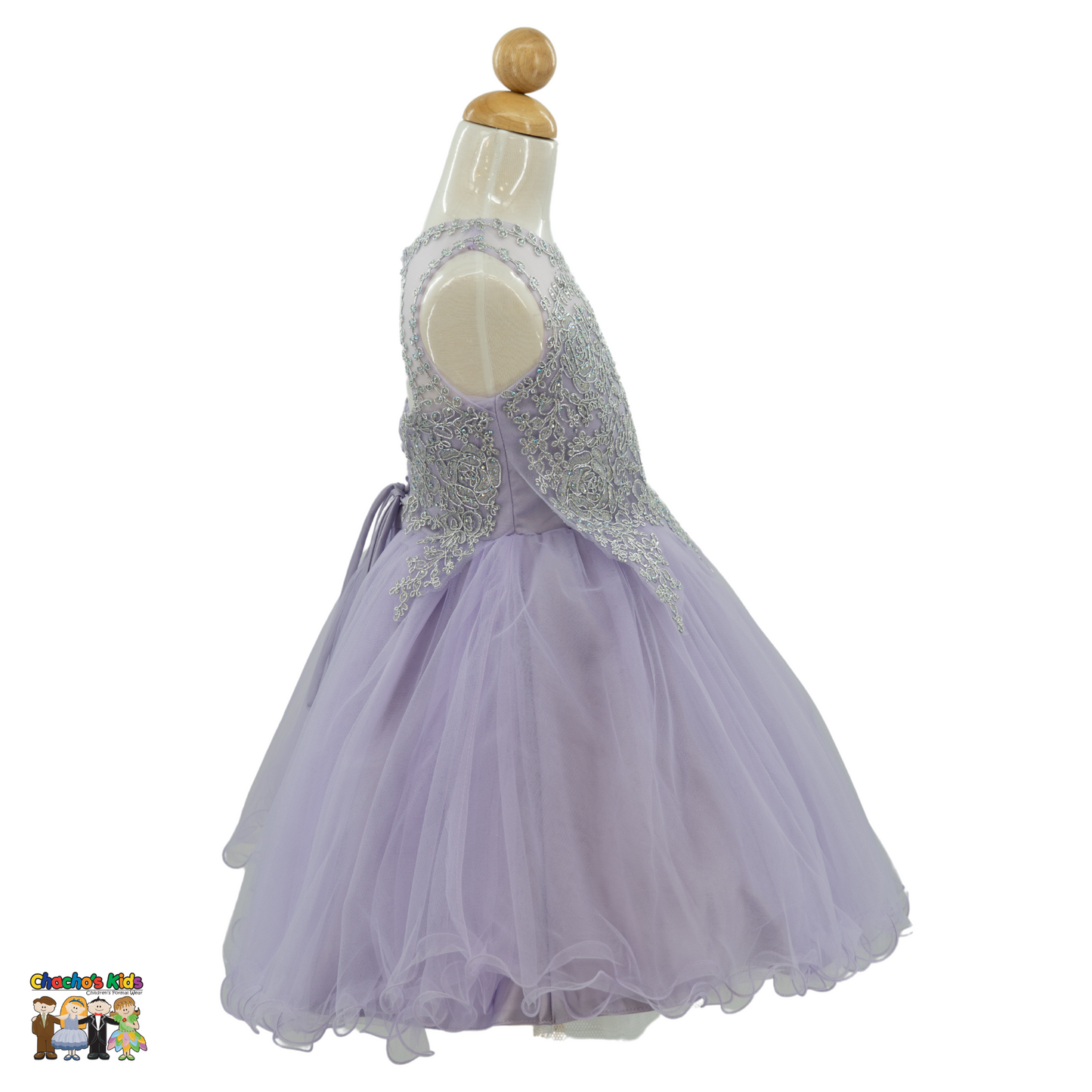 Embroidered Tulle Party Dress (9004)