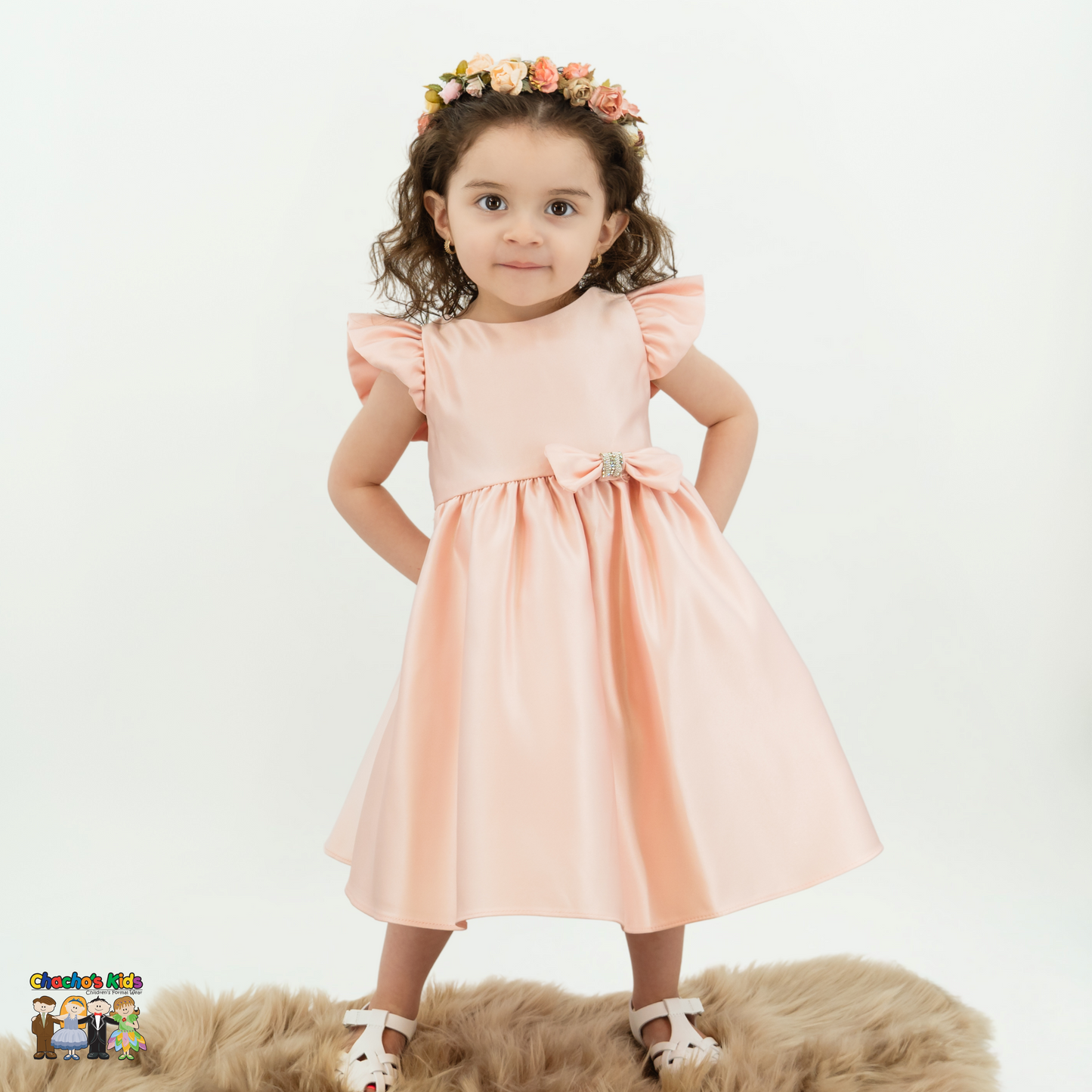Baby Party / Flower Girl Dress (B263)-Girls-Blush-6M-Chacho's-Kids