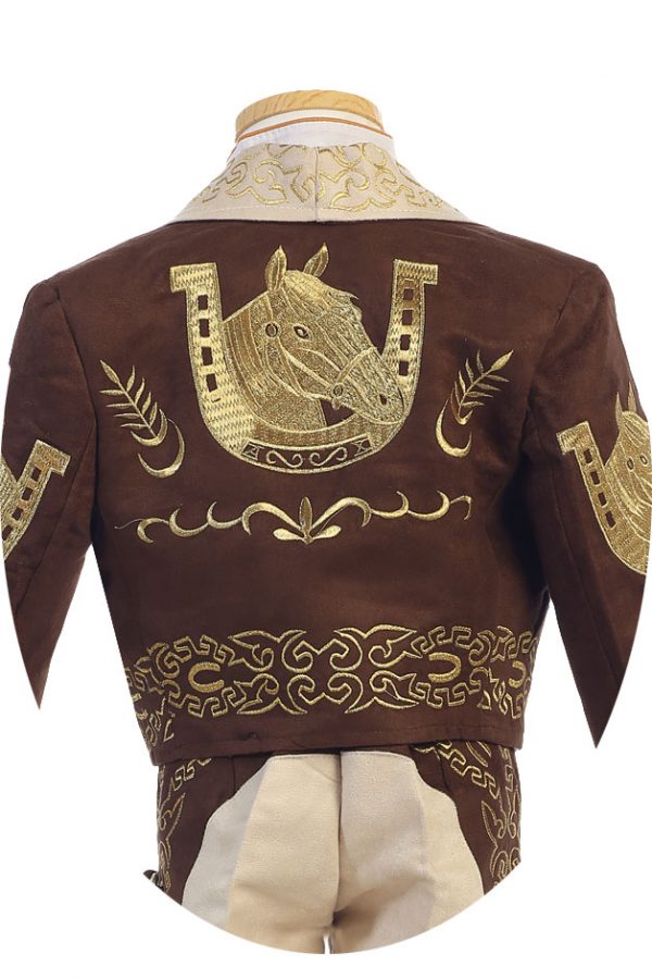 Charro Suit (6-Piece) Ivory/Brown-Boys-Chacho's Kids