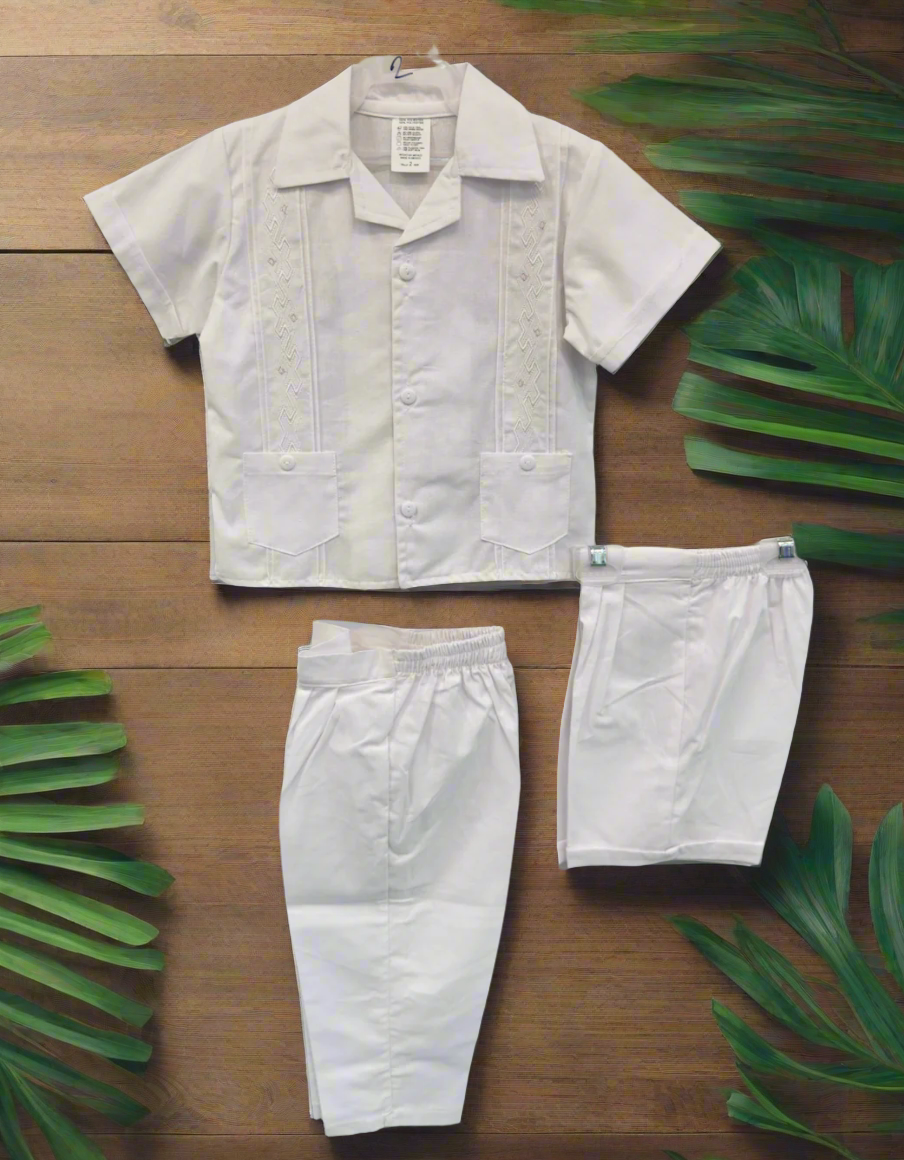 Boys Guayabera Sets (123 Cross)-Boys-Chacho’s Kids