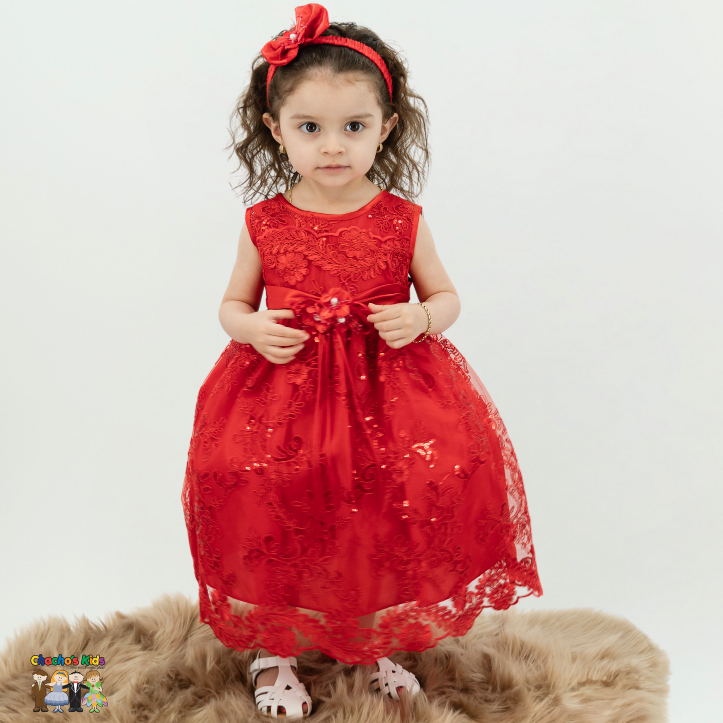D-1560-Red-Baby-Party-Flower-Girl-Model-Chachos-Kids