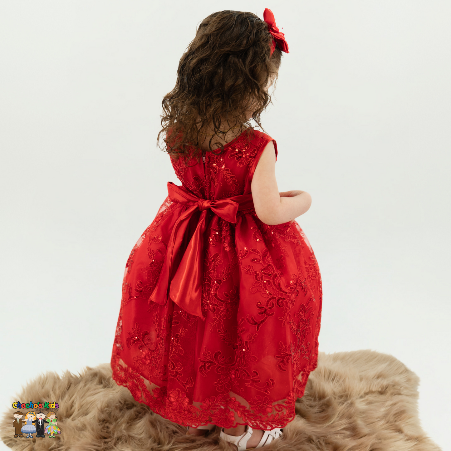 D-1560-Red-Baby-Party-Flower-Girl-Model-Chachos-Kids