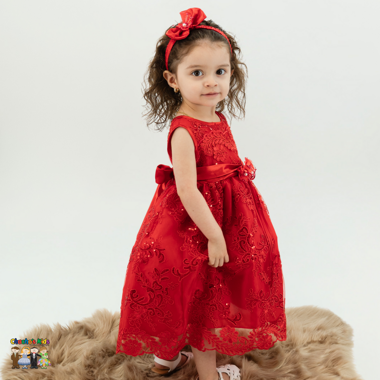 D-1560-Red-Baby-Party-Flower-Girl-Model-Chachos-Kids