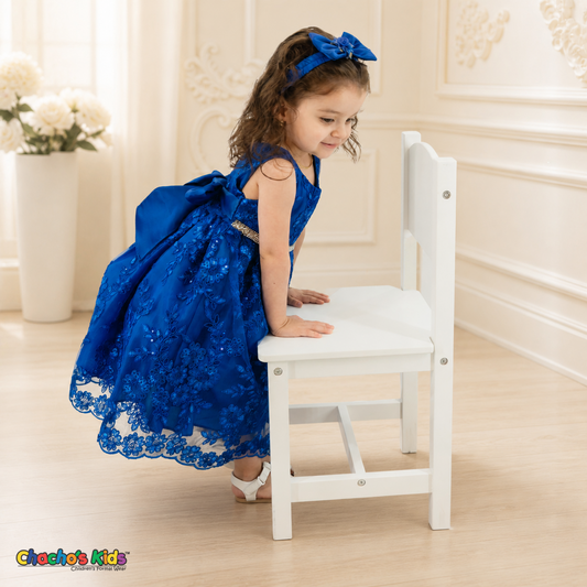 Baby Embroidered Flower Girl Dress D-1616