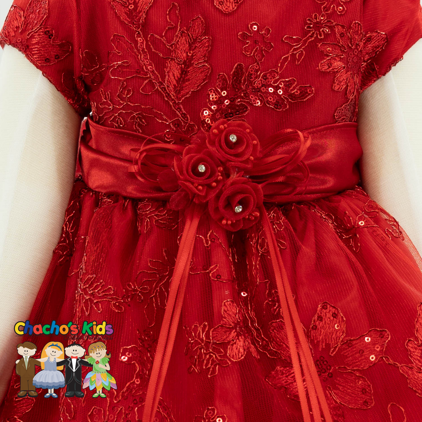Baby Party / Flower Girl Dress (D-1664)-Girls-Chacho's-Kids