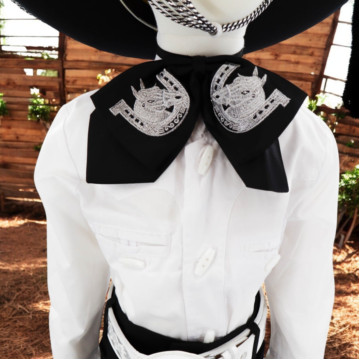 Charro Suit (7-Piece) (Black/Horse/Silver)-Boys-Chacho's Kids