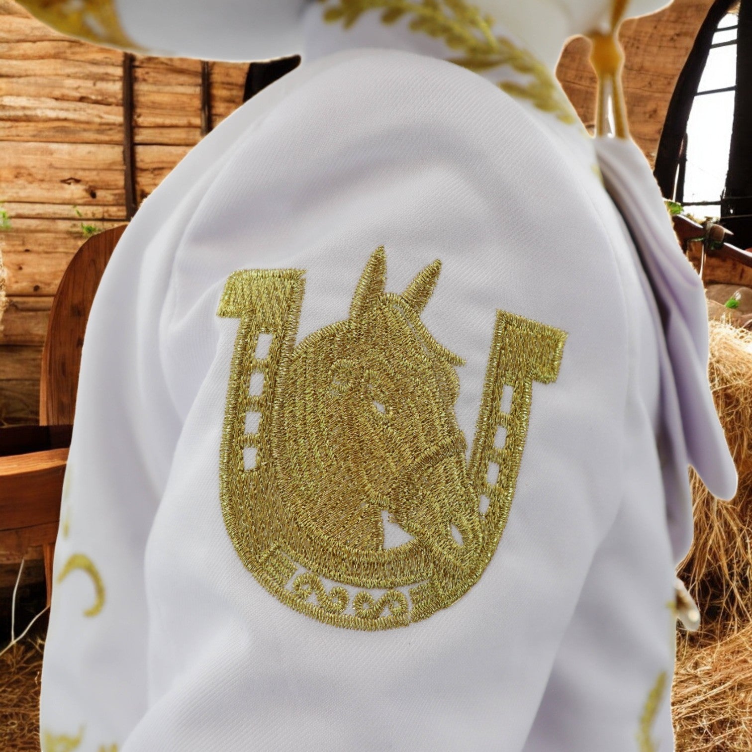 Charro Baptism (7-Piece) (White/Horse/Gold)-Boys-Chacho's Kids