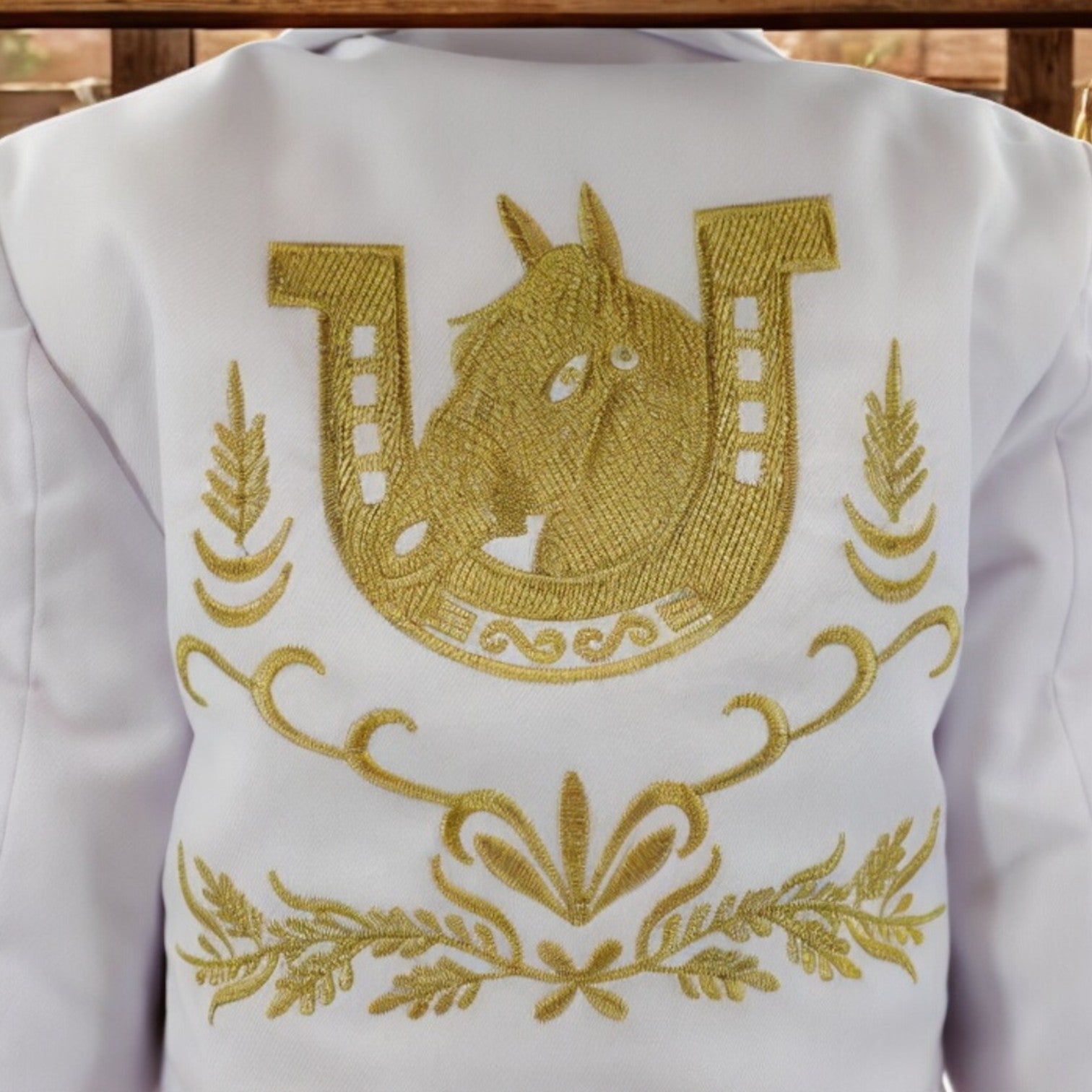 Charro Baptism (7-Piece) (White/Horse/Gold)-Boys-Chacho's Kids