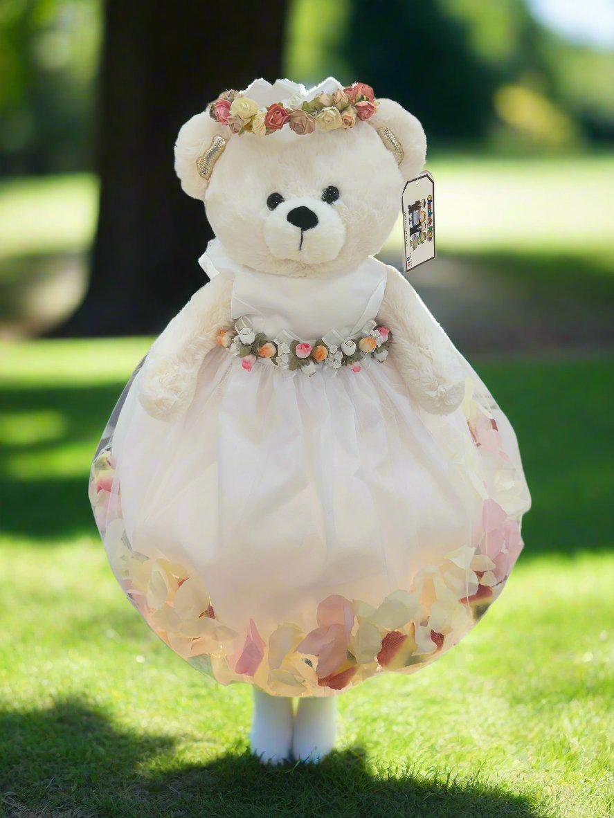 Baby Party/Flower Girl Dress (D1095)-Girls-White-S-Chacho's-Kids